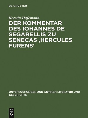 cover image of Der Kommentar des Iohannes de Segarellis zu Senecas 'Hercules furens'